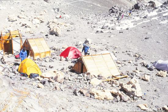 Camp de Berlin, avant le sommet de l' Aconcagua