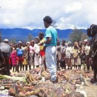 Au marché local, province de l' Irian Jaya, Papouasie