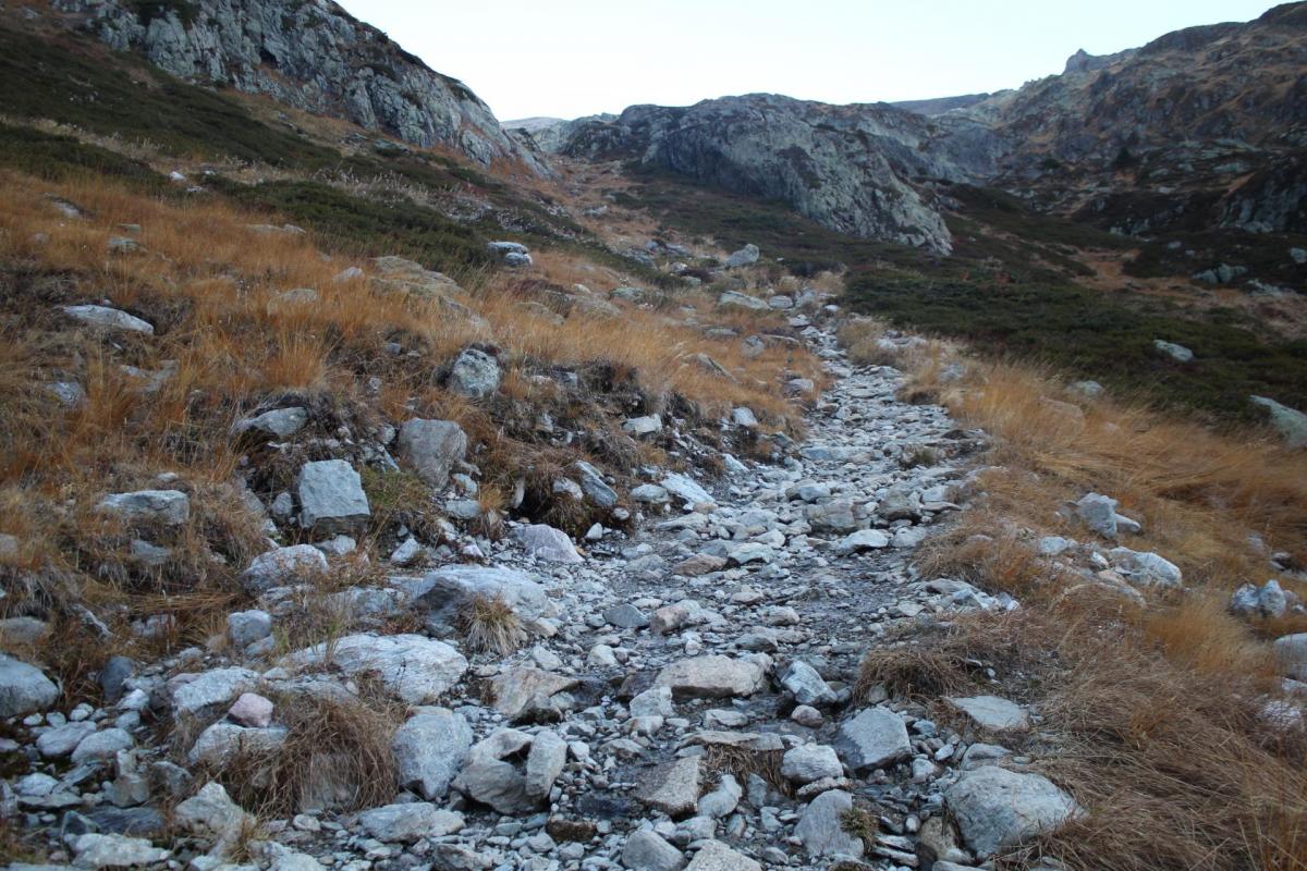 Sentier au-dessus du Refuge de la Pierre à Bérard